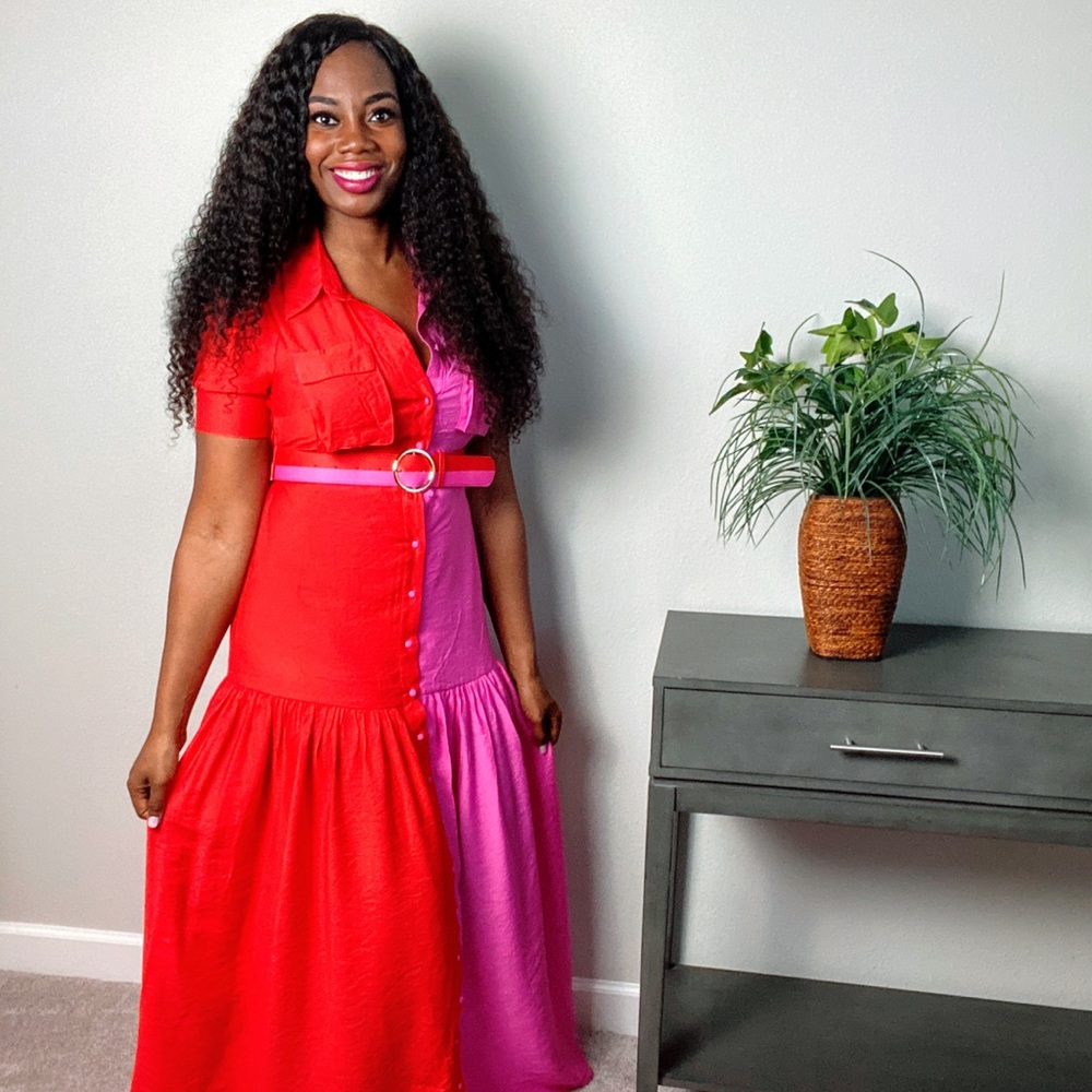 Colorblock Maxi Dress
